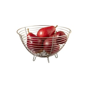Panier à fruits en métal de fabrication artisanale pour un rangement élégant sur le comptoir de la cuisine et une utilisation décorative - Product Image 1
