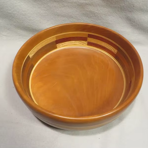 Tazón de Madera con Marquetería Vintage de Primera Calidad, Tazón para Ensalada Hecho a Mano por un Artista, Vajilla Elegante para Cocina y Comedor, Venta al Por Mayor y Exportación - Product Image 1