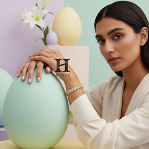 กำไลข้อมือเพชรเทนนิสทองคำขาว 14K หรูหรา ประดับเพชรหลายแถว VVS EF ทรงกลมเจียระไนแบบบริลเลียนท์ เพชรเลี้ยงในห้องปฏิบัติการ สำหรับผู้หญิง - Product Image 6