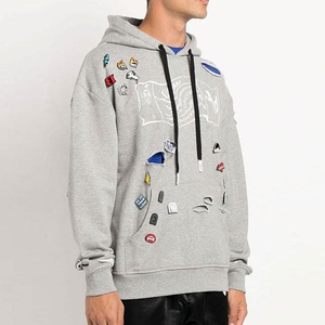 Sudadera con Capucha Gris para Hombre, de Forro Polar, con Estampado de Corona Brillante, Informal, para Invierno, de Spandex/Algodón, Ecológica, de Secado Rápido - Product Image 2