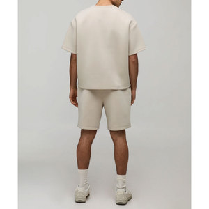 ชุดเซ็ตเสื้อยืดและกางเกงขาสั้นลำลองสำหรับผู้ชาย 2 ชิ้น ผ้าฝ้ายระบายอากาศได้ดี - Product Image 6