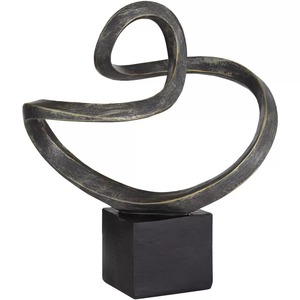Sculpture métallique abstraite, décoration artistique de table, design contemporain, forme irrégulière, faite à la main pour le salon - Product Image 5