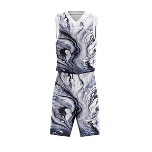 Conjunto de Camiseta de Baloncesto Unisex sin Mangas con Cuello en V, Estampado Sublimado, Poliéster que Absorbe la Humedad, Uniforme de Baloncesto Reversible - Product Image 3
