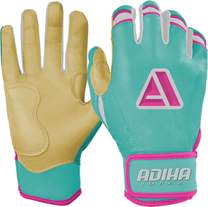 Guante de bateo de cuero de primera calidad con acolchado de cuero y piel, cierre de velcro, unisex, para adultos, Adiha impex - Product Image 3