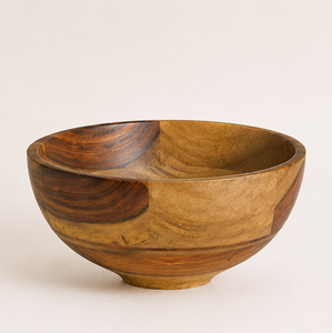 Luxury Acacia Wood Salad <b>Bowl</b> <b>Large</b> Solid Wood Serving <b>Bowl</b> for Fruits and Snacks Eco-Friendly Minimalist Kitchenware - Product Image 3