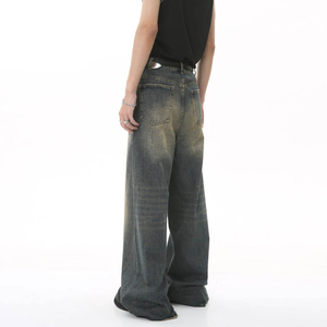 Best Quality Men's Denim Baggy Jeans Casual Loose Fit Jeans Oversize Men High Waisted Straight Baggy <b>Pants</b> Men Acid Wash Denim - Product Image 4
