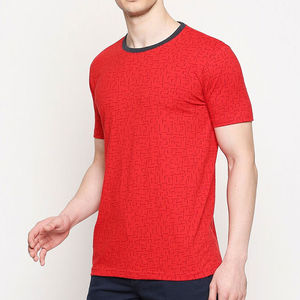 T-shirt pour homme en coton 100% tricoté, style personnalisé, haute qualité - Design décontracté confortable, couleur personnalisée, séchage rapide, manches courtes - Product Image 2