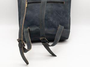 Performance Leather <b>Roll</b> Top <b>Backpack</b> Weatherproof Treatment Rucksack For Wholesale Buyers LTBP-0286 - Product Image 2