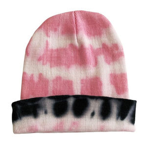 Bonnets en coton tricotés en gros, haute qualité, chauds pour l'hiver, logo personnalisé, bonnets tie-dye pour adultes au quotidien - Product Image 1