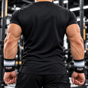 สายรัดข้อมือผ้าฝ้าย RHINO FITNESS แบบติดตีนตุ๊กแก สำหรับยกน้ำหนัก ป้องกันข้อมือสำหรับผู้ใหญ่ ใช้สำหรับการฝึกซ้อม - Product Image 3
