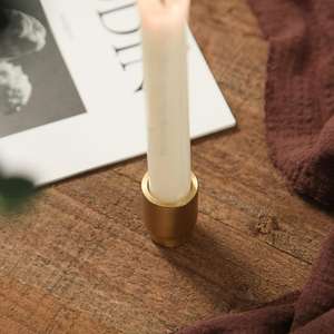 Candelabro Cónico de Latón Hecho a Mano, Centro de Mesa Decorativo para Cenas a la Luz de las Velas - Product Image 4