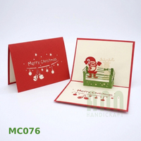 Tarjetas de Felicitación Navideñas de Alta Calidad con Diseño de Ángel Estilo Japandi, Corte Láser 3D Personalizado, Multicolor, Papel de Transferencia Térmica