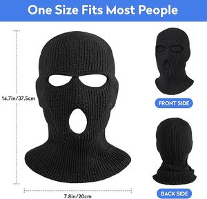 Balaclava Face Mask Full Cover Knit Winter Outdoor Unisex Adult 56-58CM Black With Multiple Colors Available - Product Image 6