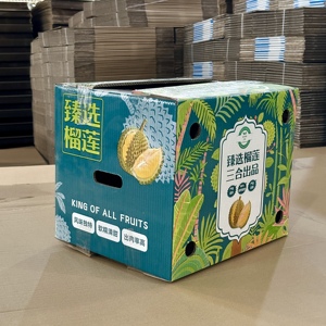 Wholesale Corrugated Durian <b>Packaging</b> Carton Box for Fresh Fruit Export with Ventilation Holes Heavy Duty Shipping Carton - Product Image 2