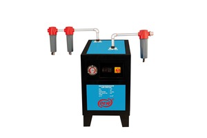 Sécheur d'air réfrigéré industriel pour systèmes de compresseurs d'air, haute efficacité, échangeur de chaleur à tube de cuivre 40 CFM, marque DEW, garantie 1 an - Product Image 1