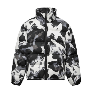 Veste matelassée à capuche imperméable et coupe-vent pour homme, motif numérique, en polyester/coton, pour l'hiver - Product Image 4