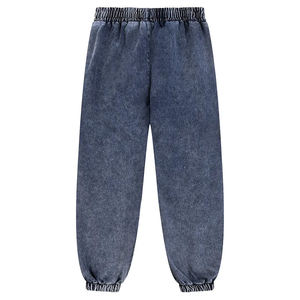 Joggers en denim droit 100% coton pour hommes, vente flash, qualité supérieure, respirant, écologique, multi-poches, design de logo personnalisé - Product Image 6