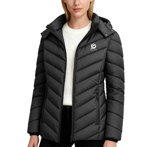 Chaqueta de Lona Acolchada con Logotipo Personalizado al por Mayor, Chaqueta de Invierno Impermeable y Transpirable para Mujer, Talla Personalizada - Product Image 3