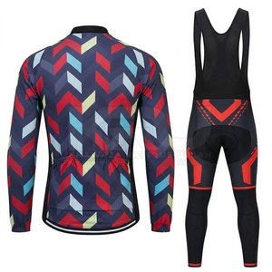 Conjunto de Ciclismo de Invierno de Manga Larga, Talla Grande, con Forro Térmico de Alta Calidad, Diseño Personalizado, Transpirable, Resistente al Viento, Profesional - Product Image 2
