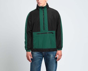 Veste coupe-vent pour homme style décontracté avec fermeture éclair intégrale, tissu imperméable et coupe-vent, capuche intégrée - Product Image 1