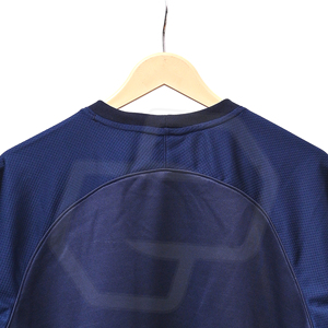<b>Men</b> <b>Navy</b> Blue Embroidered Logo Raglan Sleeve Pullover Crew Neck Quick Dry Sporty Knitted Sweatshirt Regular Fit Premium Quality - Product Image 5