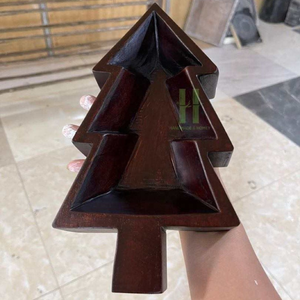 ชามแป้งไม้ทรงรีแกะสลักด้วยมือชามแป้งโบราณสำหรับทำเทียนจากงานฝีมือ - Product Image 5