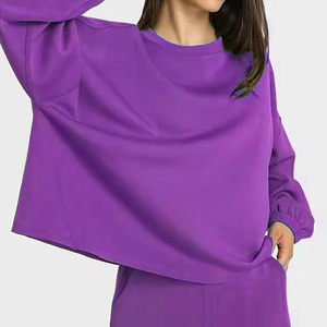 Outdoor and Casual Women's <b>Polyester</b> Skinny and Loose Fit Clothing Sets <b>Polyester</b> Cotton Regular Fit Sets - Product Image 4