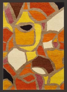 Tapis touffeté en laine fait main 5 'X 7' motif géométrique floral en relief lavable pour la maison salon extérieur salle de prière - Product Image 4