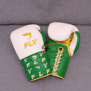 Gants de boxe de sparring professionnels neufs, sur mesure, en cuir de haute qualité, confortables, à lacets - Product Image 6