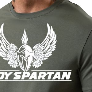 Camiseta Deportiva Casual para Hombre, Cuello Redondo, Manga Corta, Color Verde Oliva, 100% Algodón Transpirable, para Gimnasio, Entrenamiento - Product Image 3