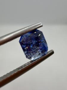 Zafiro Azul Natural con Corte Asscher y Fuego Azul para Anillos, Proveniente de Sri Lanka - Product Image 6