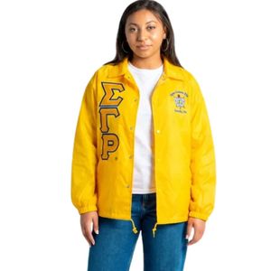 Sigma Gamma Rho Double Stitched Embroidered Windbreaker <b>Jacket</b> <b>Women</b> Custom Sorority Greek Letter Line <b>Jacket</b> <b>Lightweight</b> Casual - Product Image 1