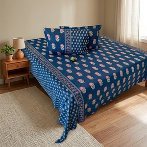 Traditional Printed Cotton Coverlet Set | 3-Piece 110x110 <b>Bedding</b> for Home Use - Product Image 3