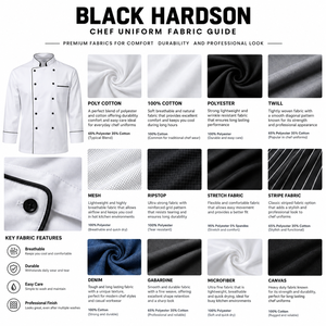 ชุดยูนิฟอร์มเชฟแบบ unisex ผ้าโพลีคอตตอนพรีเมียม Black Hardson 200 GSM แขนสั้น กระดุมสองแถว สีเขียว พร้อมกางเกงสีดำ - Product Image 2