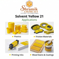 Shramik Chemical Jaune vif 18690 Poudre de colorant soluble dans les solvants organiques Pureté 100% Soluble dans l'huile MF C17H14N4O3 CAS 5601-29-6