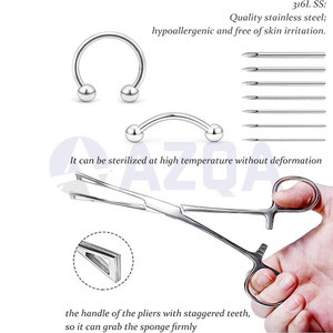 Pince à percer Pennington professionnelle en acier inoxydable de 6 pouces pour la pose et le changement de bijoux corporels - Product Image 5