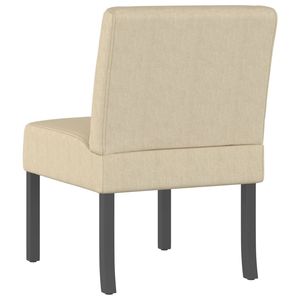 Fauteuil en tissu crème à 4 pieds, dossier solide, style moderne pour salon - Product Image 5