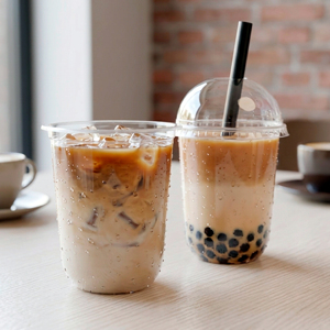 Clear <b>Plastic</b> <b>Cup</b> With Lid Round PP Disposable Beverage <b>Cup</b> For Coffee Tea Cold <b>Drink</b> - Product Image 4