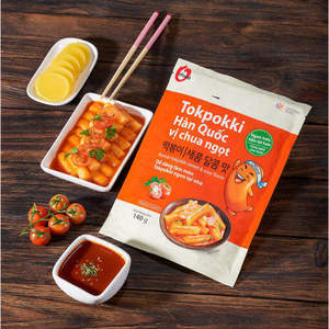 Wholesale O'Food Korean <b>Sweet</b> & <b>Sour</b> Tteokbokki 140g | Mild Instant Rice Cake | Ready-to-Cook Korean Street Food - Product Image 2