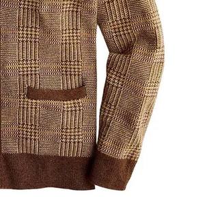 Suéter Unisex con Cuello en V, Cárdigan Holgado de Algodón y Lana, Precio al por Mayor, Transpirable, Manga Larga, Ropa de Invierno - Product Image 2