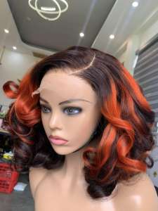 Haute qualité vietnamien cheveux humains dentelle avant perruques Super Double dessiné Remy tissage rebondissant courte longueur Extension de cheveux - Product Image 5