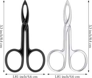 UBI 2 Pinzas para Cejas Hechas a Mano de Acero Inoxidable con Punta Fina, Reutilizables, Duraderas, de Lujo, PK - Product Image 6