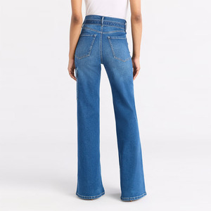Pantalones Vaqueros de Mujer Cómodos, de Cintura Media, Pierna Recta y Corte Acampanado, Nueva Moda, Transpirables - Product Image 3