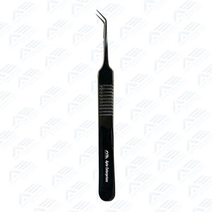 Pinzas para Extensión de Pestañas con Punta de Fibra Antiestática, Duraderas, con Logotipo Personalizado, de Acero Inoxidable, para Volumen, con Ángulo de 90 Grados - Product Image 2