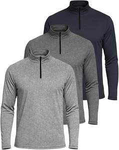 เสื้อเชิ้ตแขนยาวคุณภาพสูงสำหรับการล่าสัตว์ เสื้อเชิ้ตแขนยาวแบบแห้งเร็วสำหรับผู้ชาย เสื้อพูลโอเวอร์แบบซิป ¼ สำหรับออกกำลังกาย - Product Image 1