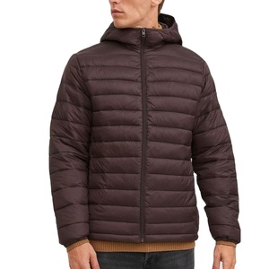 Custom High Quality Men's Winter Puffer Jackets Casual Reversible down <b>Coat</b> with Zipper Closure <b>Plus</b> <b>Size</b> Available Plain Color - Product Image 1