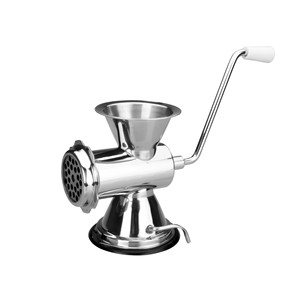 Picadora de carne manual de acero inoxidable con manivela, procesador de alimentos de cocina para salchichas caseras y carne picada - Product Image 1