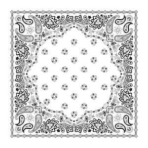 Bandana en coton blanc pour hommes et femmes, foulard unisexe à motif paisley pour le streetwear quotidien, les voyages, les festivals et les usages quotidiens ! - Product Image 1