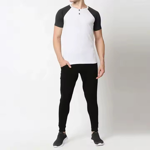 Men's White Black <b>Raglan</b> Sleeve Quick Dry Polyester/Cotton Jersey T-Shirt Regular Fit O-Neck Casual Sporty Short Sleeve 320g - Product Image 5