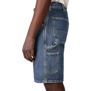 Shorts de Mezclilla Lavados de Color Sólido, Estilo Veraniego, para Hombre, Vintage, de Pierna Ancha, Estilo Urbano - Product Image 4